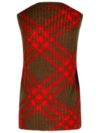 Burberry 'Check' Dark Green Nylon Blend Vest