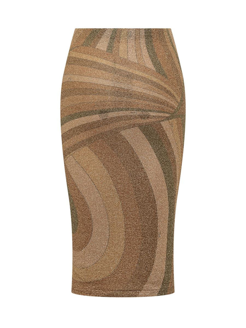 Pucci Pucci Abstract Print Lurex Pencil Skirt
