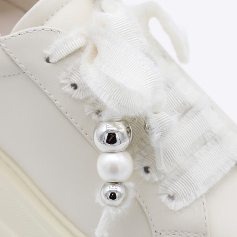 Casadei Milk Leather Nexus Sneakers