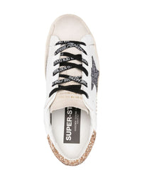 Golden Goose 'Super-Star' Sneakers With Star And Glitter Heel