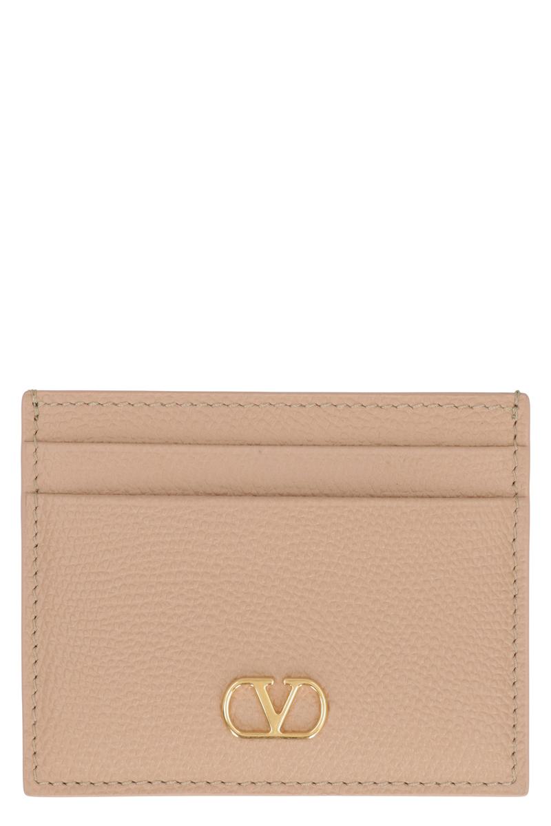 Valentino Garavani Vlogo Signature Leather Card Holder