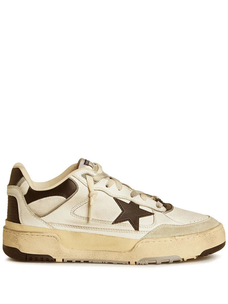 Golden Goose "Forty2" Leather Upper Heel And Spur Suede Toe Rubber Star Sneakers Shoes