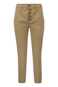 Dondup Carmen - Slim Gabardine Lyocell Trousers