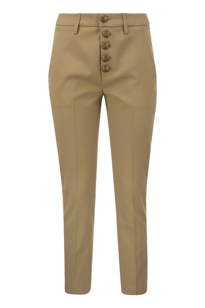 Dondup Carmen - Slim Gabardine Lyocell Trousers