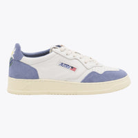 Autry White And Light Blue Leather Medalist Sneakers