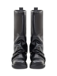 The Attico Black Leather Boot The Attico