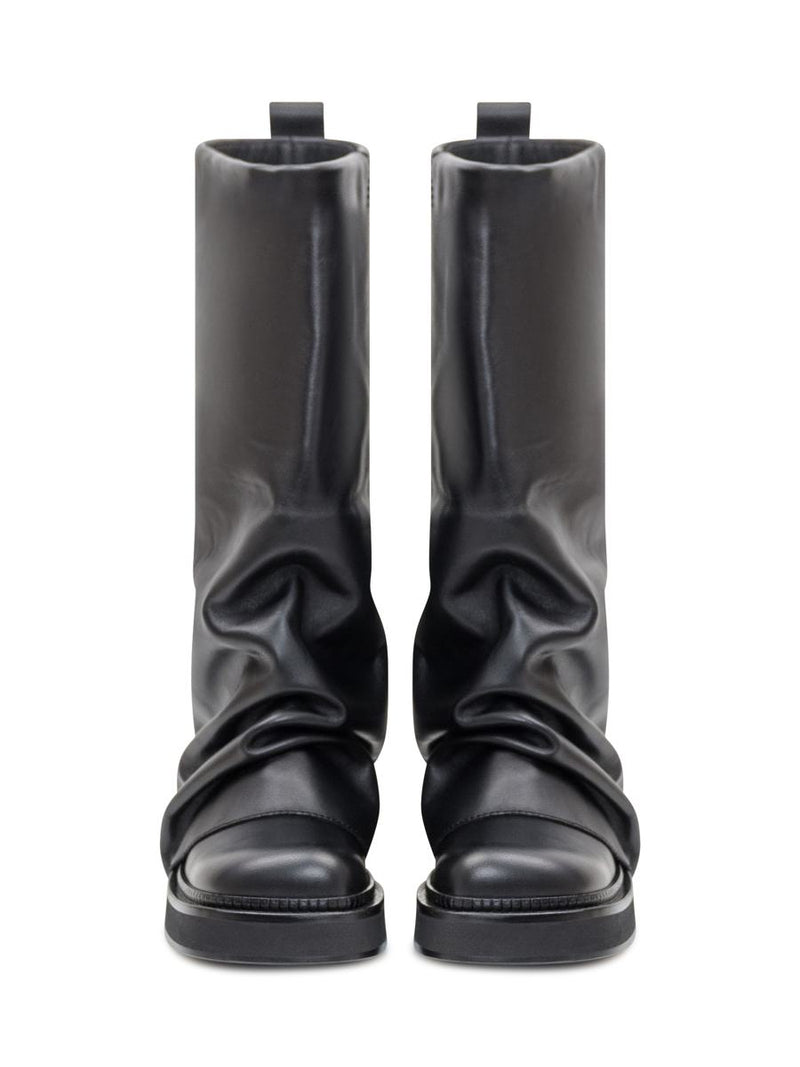 The Attico Black Leather Boot The Attico