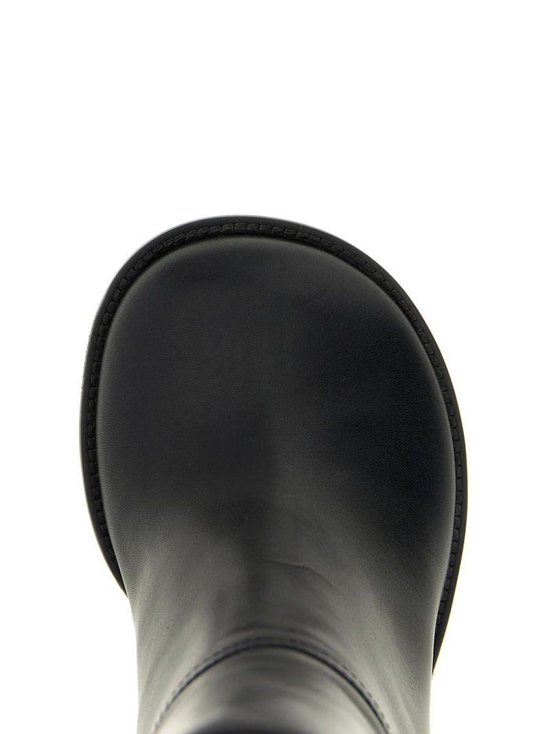 Dries Van Noten Curved Wedge Heel Boots