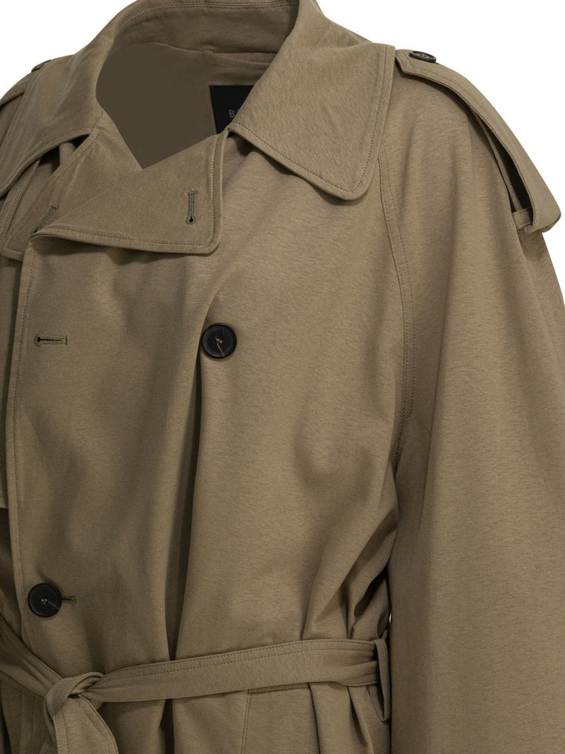 Balenciaga Short Trench Coat In Explorer