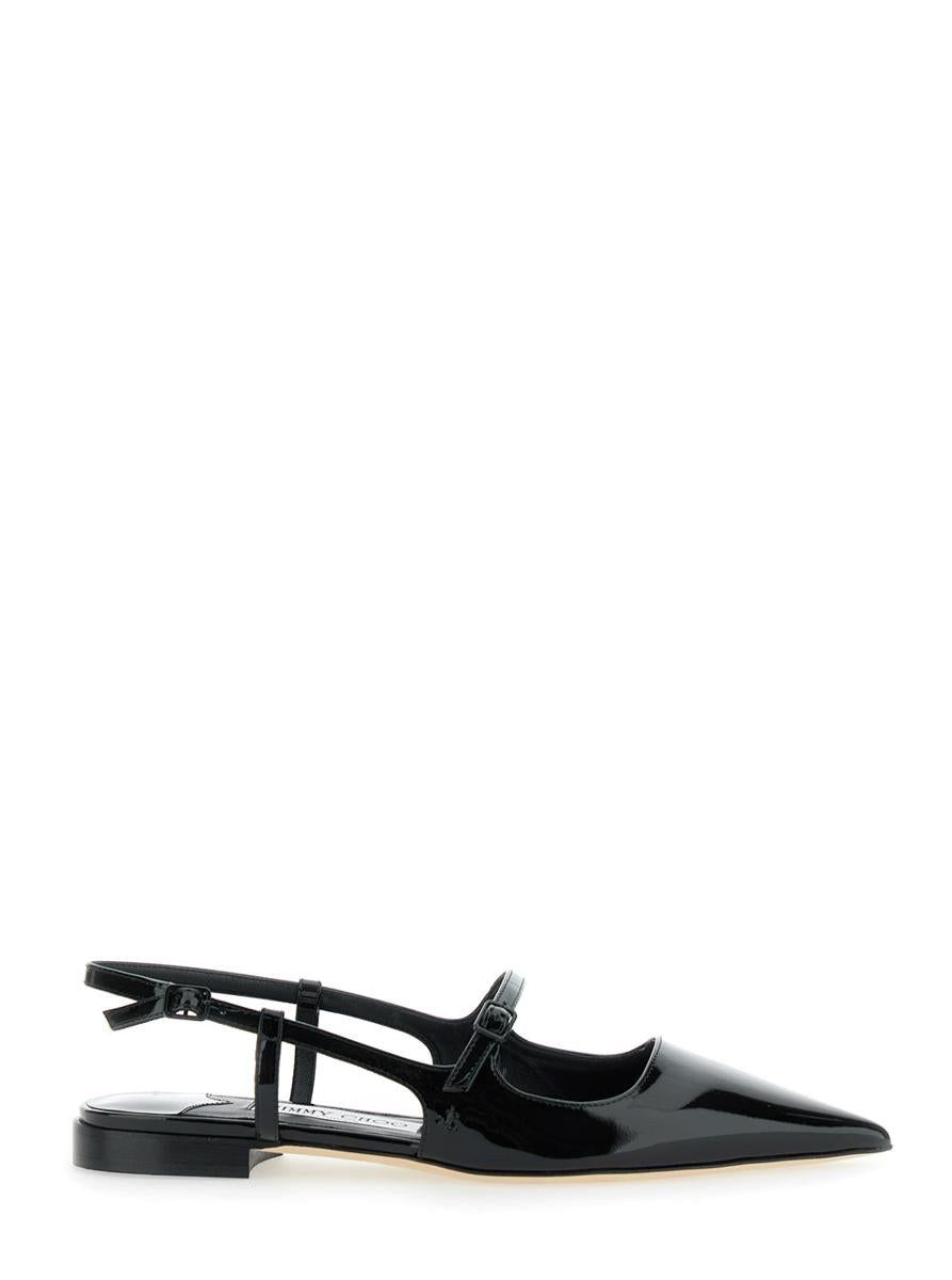 'Didi Flat' Black Ballerinas With Shiny Finish In Leather Woman