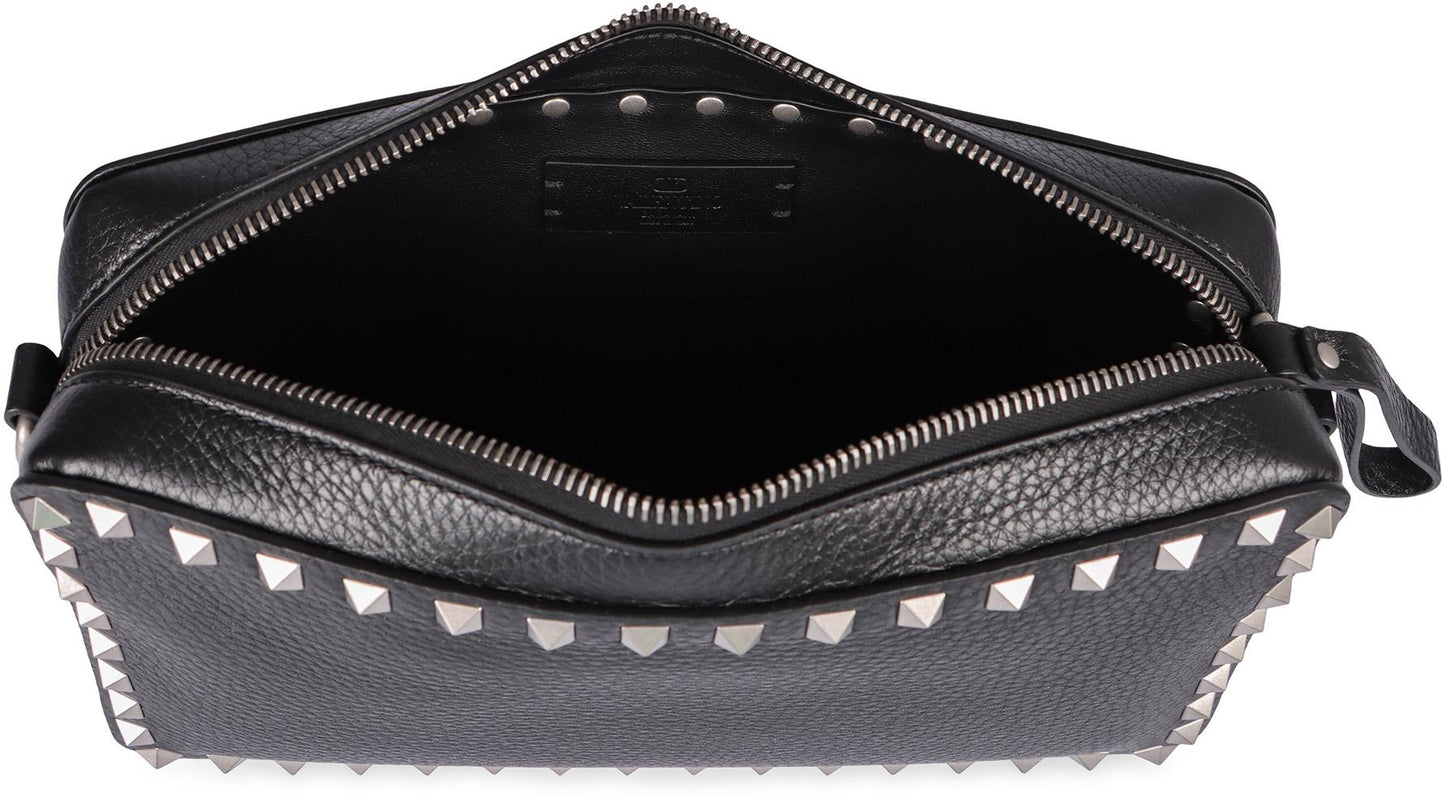 Valentino Garavani Rockstud Leather Messenger Bag