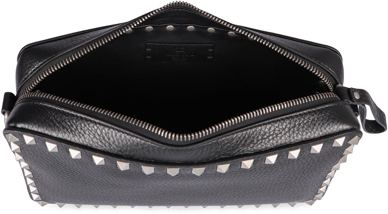 Valentino Garavani Rockstud Leather Messenger Bag