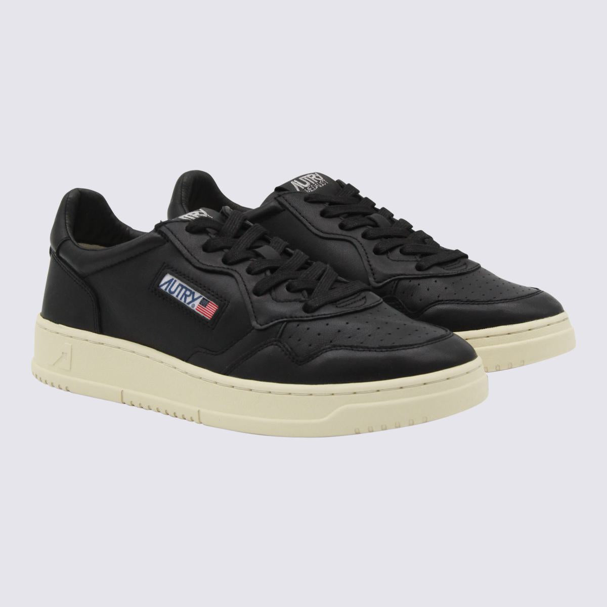 Autry Black Leather Medalist Sneakers