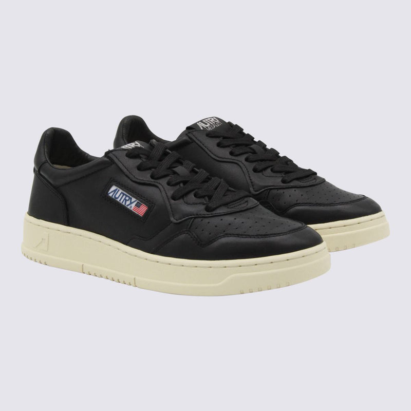 Autry Black Leather Medalist Sneakers