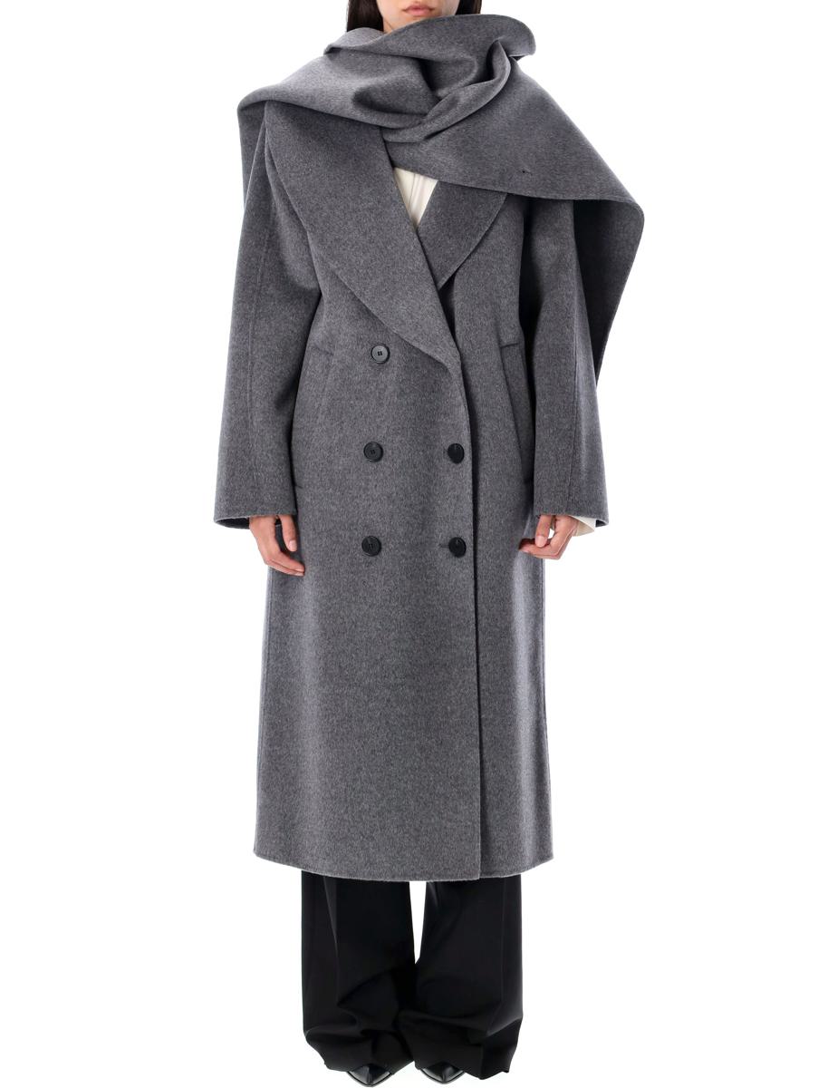 Róhe Signature Double-Faced Scarf Coat