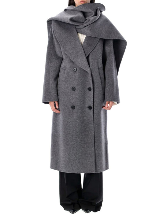 Róhe Signature Double-Faced Scarf Coat