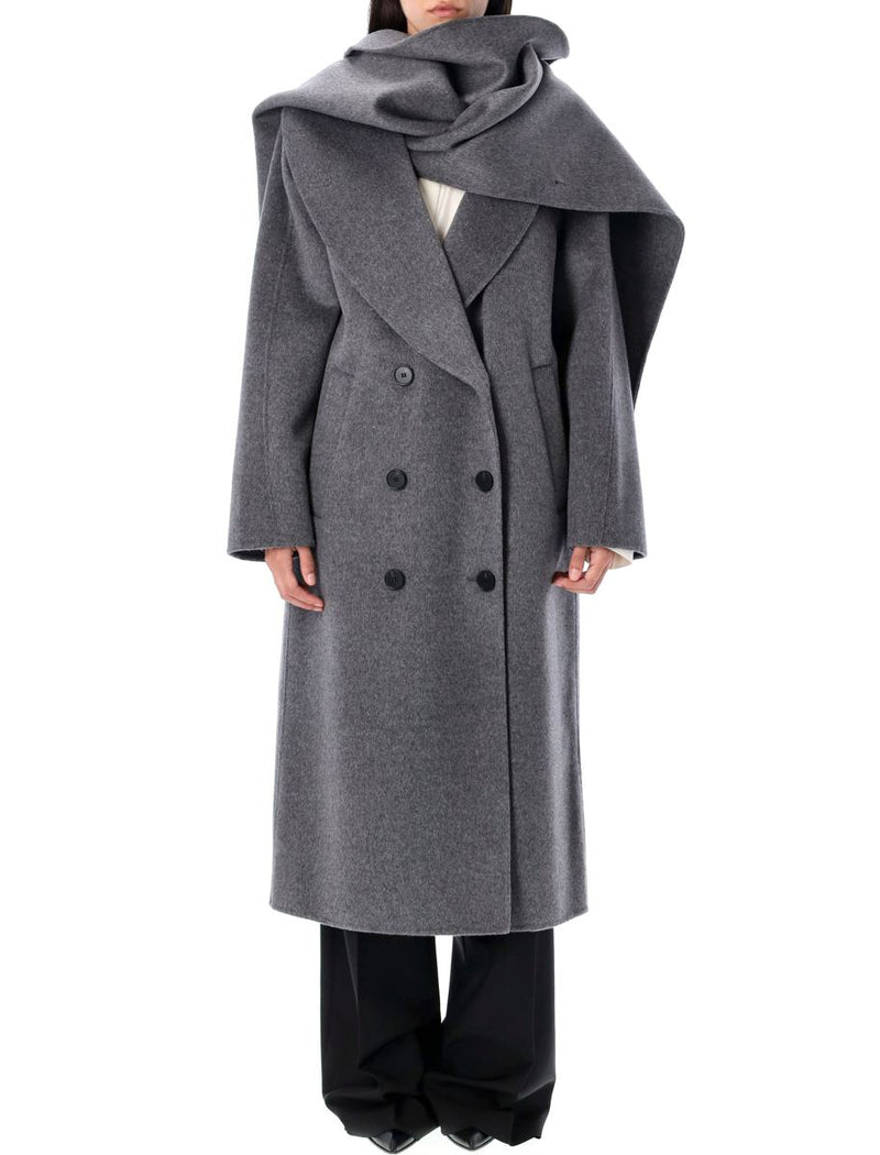 Róhe Signature Double-Faced Scarf Coat