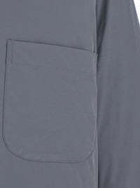 Grey Jacket With Patch Pocket In Padded Fabric Man