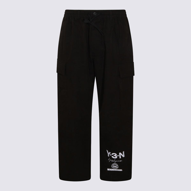 Y-3 Adidas Black Cotton Pants