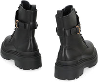 Pinko Mia Leather Combat Boots