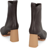 Bottega Veneta Shore Leather Ankle Boots