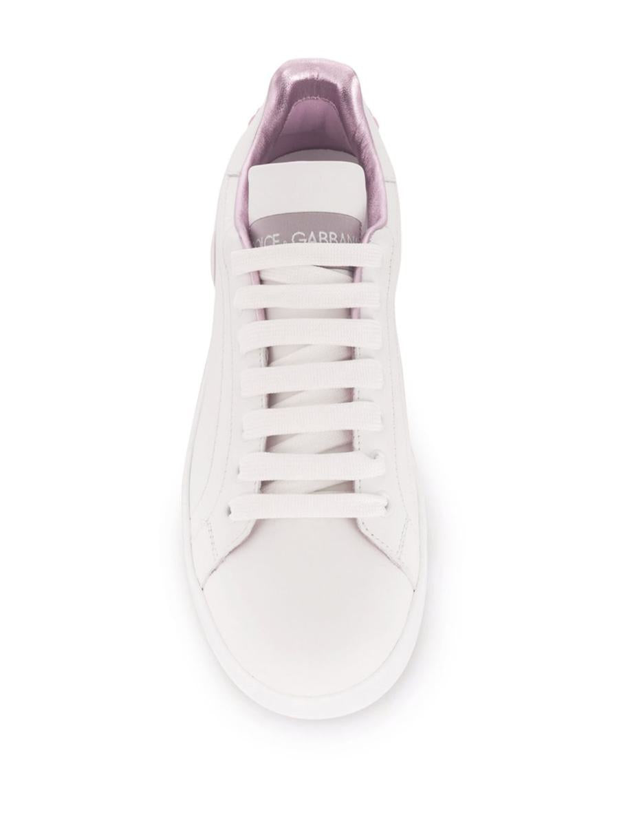 Dolce & Gabbana White Leather Sneakers