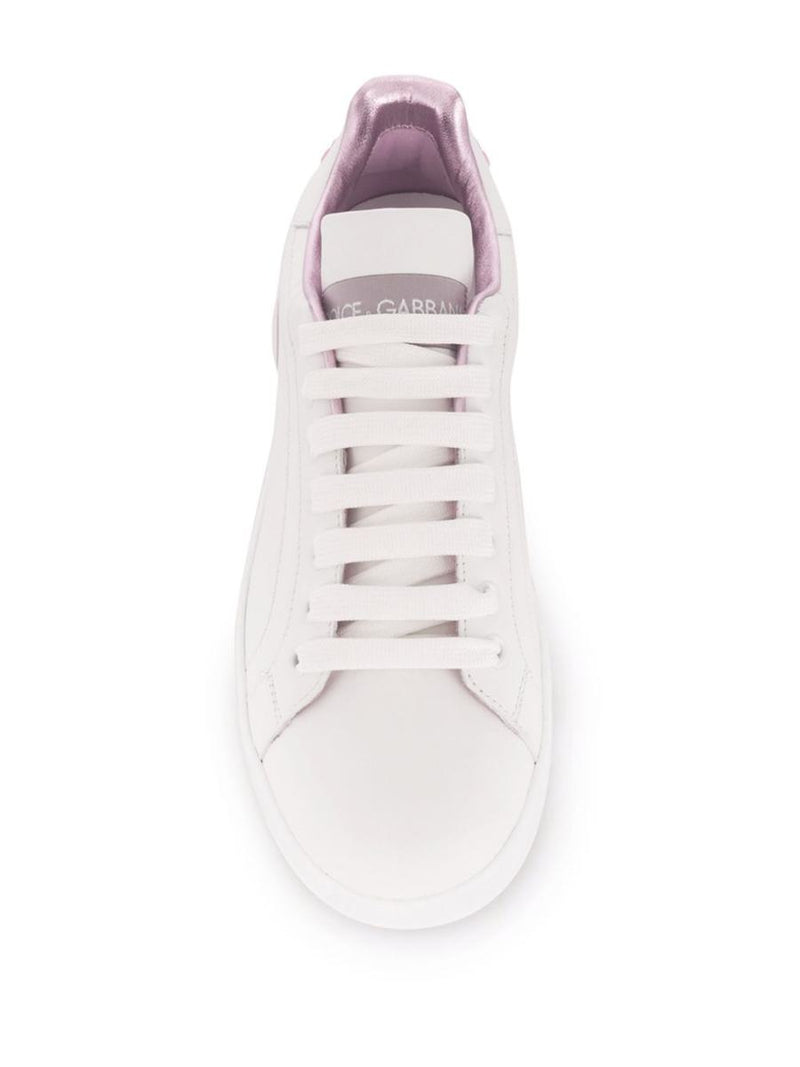Dolce & Gabbana White Leather Sneakers