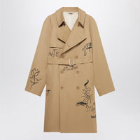 1989 Studio Embroidered Trench Scribble