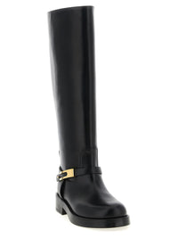 Elisabetta Franchi Logo Strap Boots
