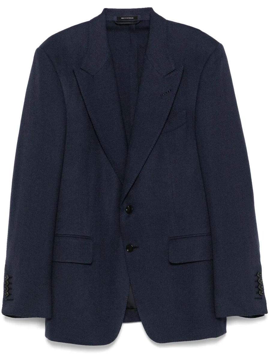 Tom Ford Basket Weave Shelton Wool Jacket Clothing