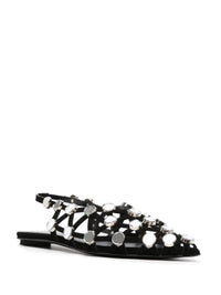 The Attico Grid Slingback Ballets