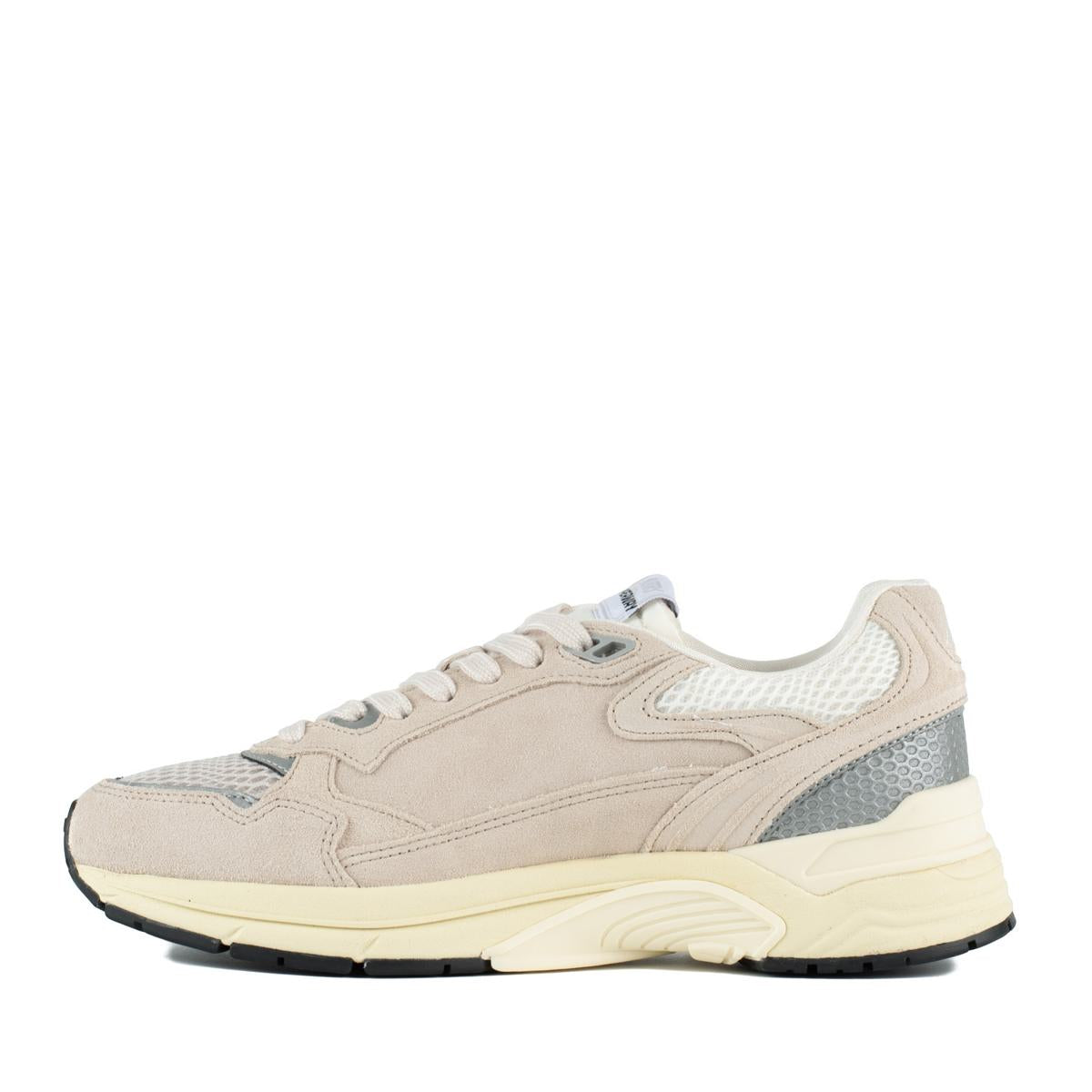 Autry Sand And Silver Mesh And Suede Hyperway Sneakers