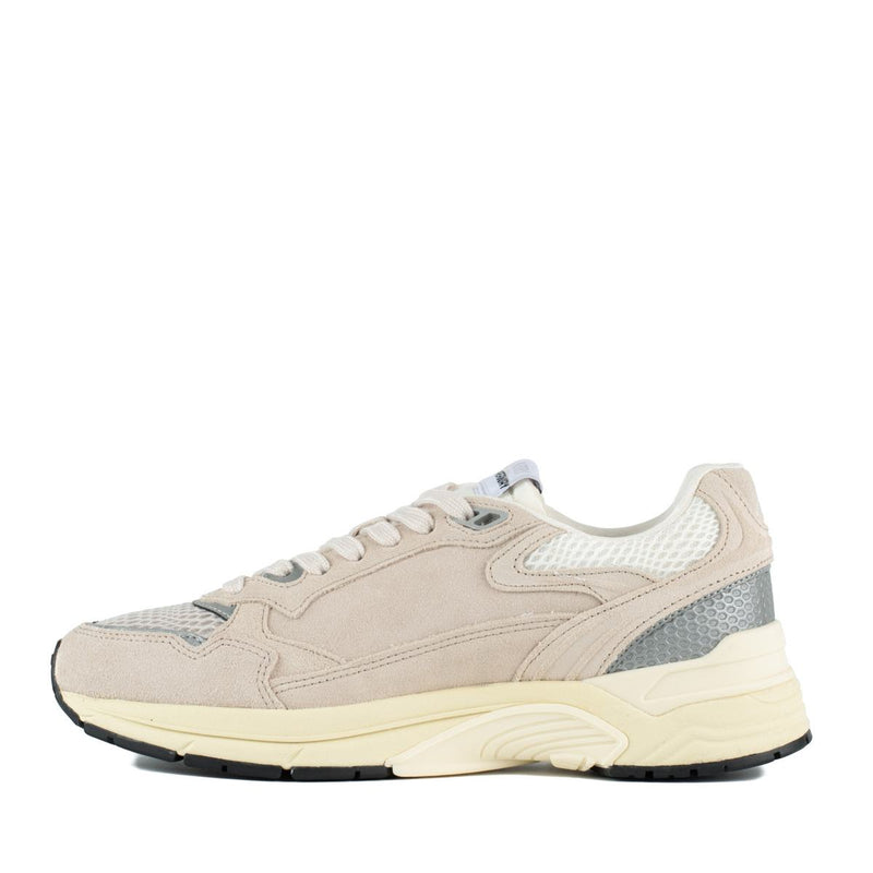 Autry Sand And Silver Mesh And Suede Hyperway Sneakers