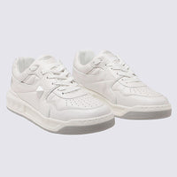 Valentino Garavani White Leather Low Top One Stud Sneakers