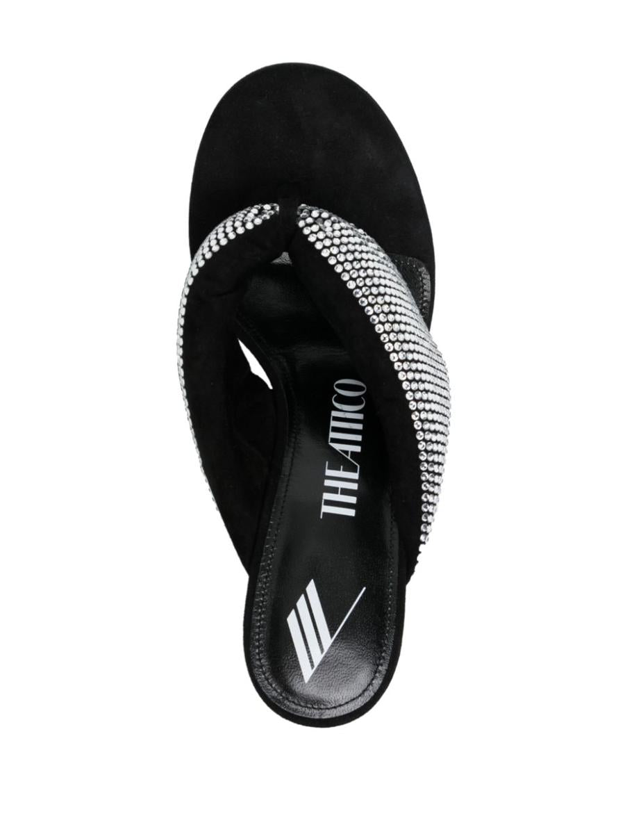 The Attico Strass Embellished Thong Sandals