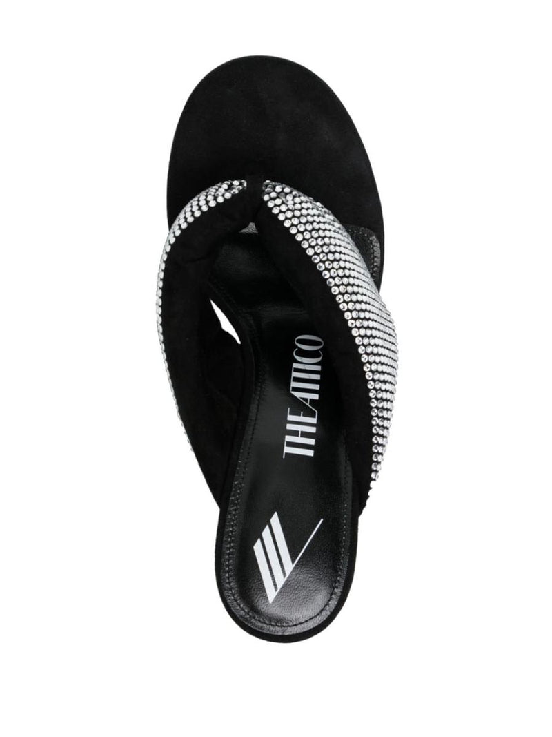 The Attico Strass Embellished Thong Sandals