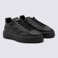 Hogan Black Leather Sneakers