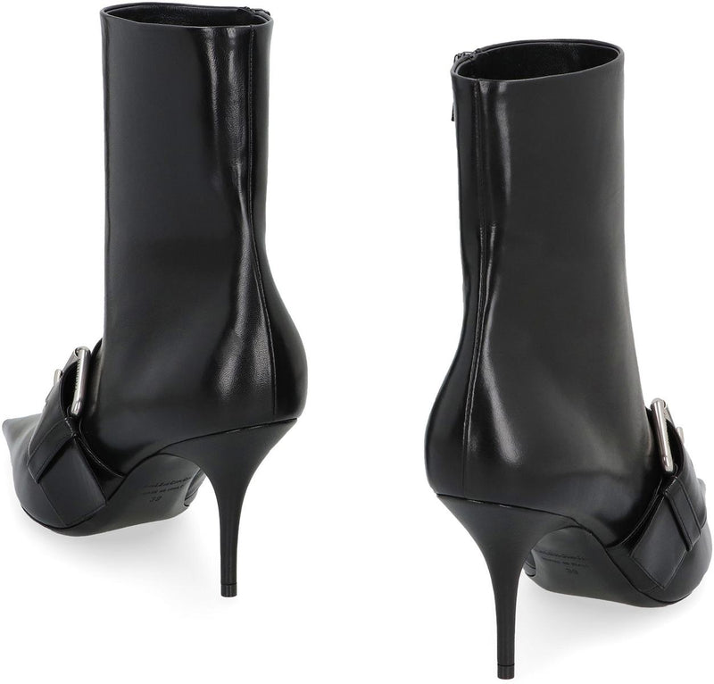 Balenciaga Knife 80 Leather Ankle Boots