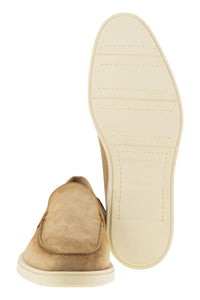 Santoni Suede Moccasin