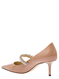 'Bing' Pink Pumps With Crystal Embellishment In Patent Leather Woman