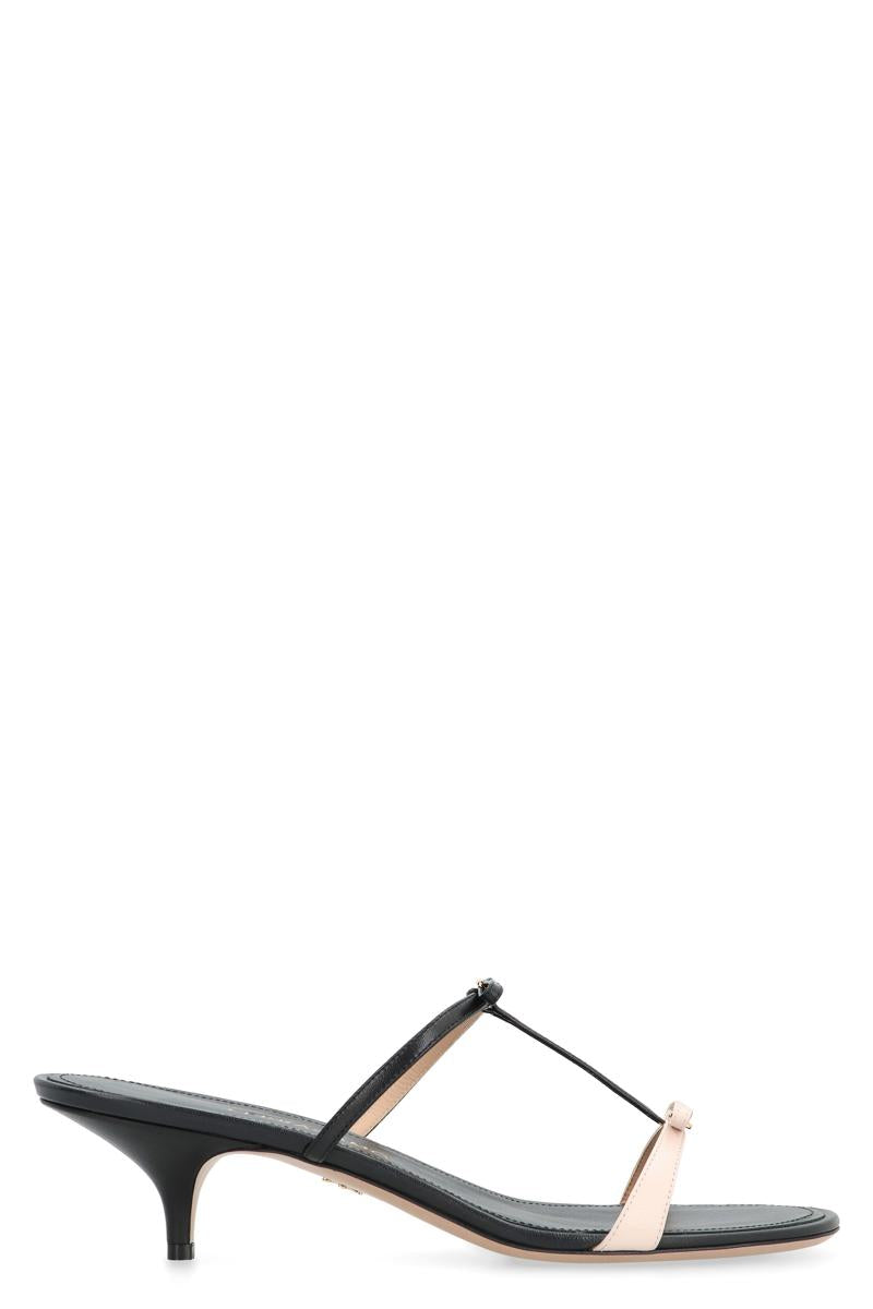Salvatore Ferragamo Mini Bow Leather Mules
