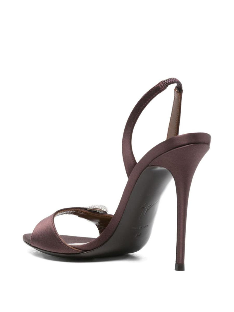 Giuseppe Zanotti Clandestino Satin Heel Sandals