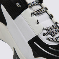 Valentino Garavani White And Black Leather True Act Sneakers