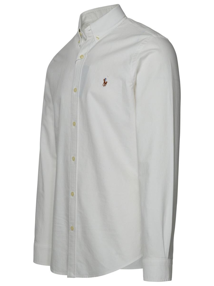 Polo Ralph Lauren Oxford Shirt In White Cotton