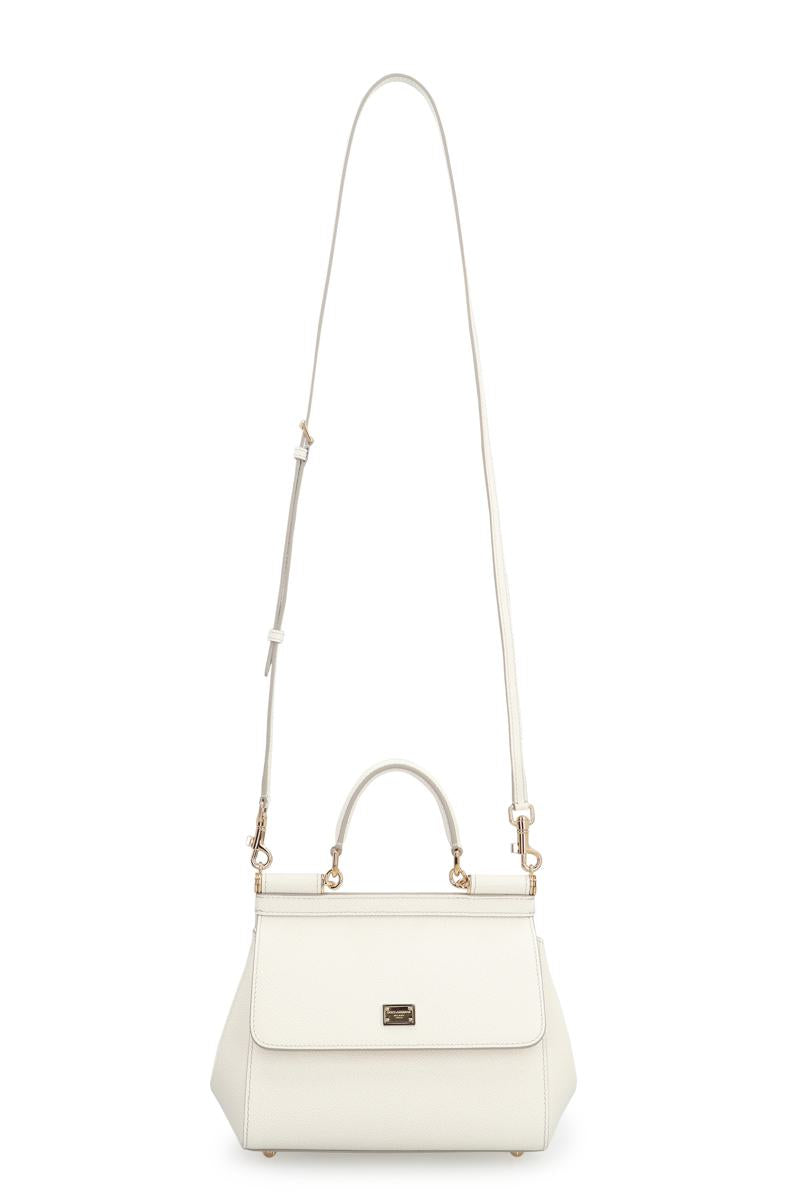 Dolce & Gabbana Sicily Media Leather Handbag