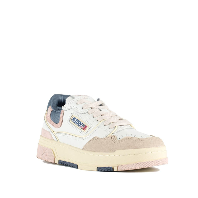 Autry Sneakers Clc Low Leather And Suede Color White And Peach Whip