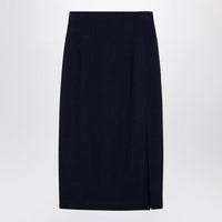Margaux Lönnberg Navy Wool-Blend Marlo Skirt