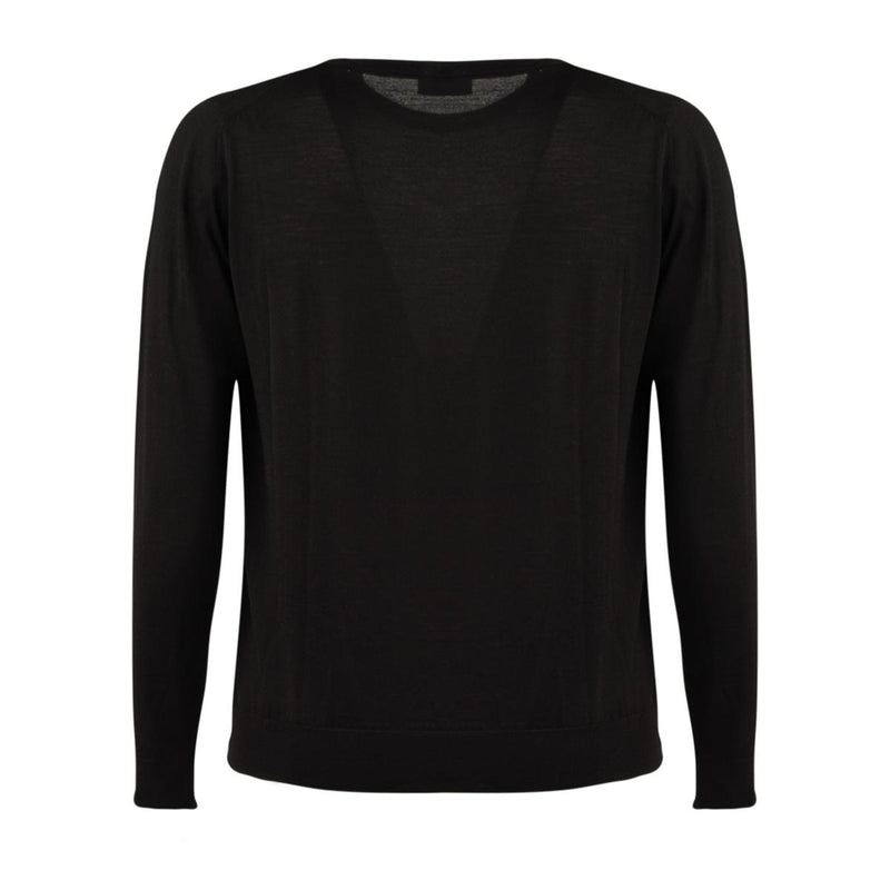 Roberto Collina Black Ultrafine Merino Wool Sweater