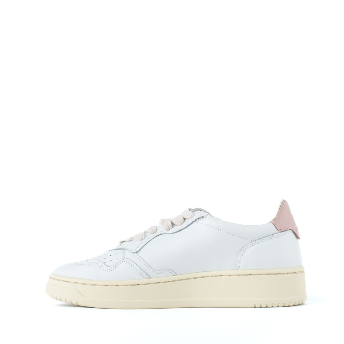 Autry Leather Sneakers With Pink Detail