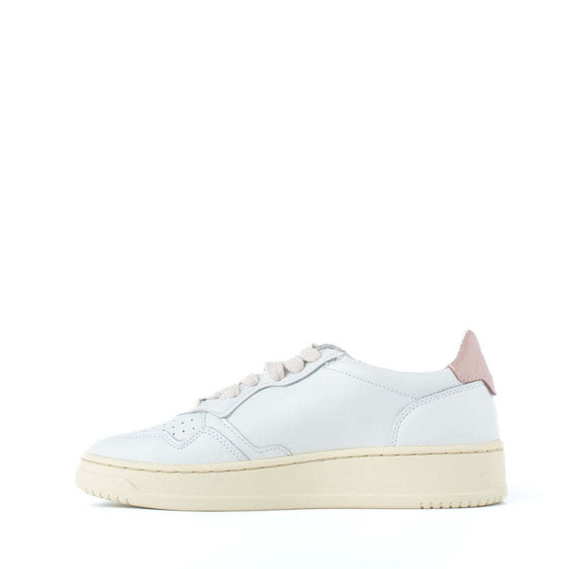 Autry Leather Sneakers With Pink Detail